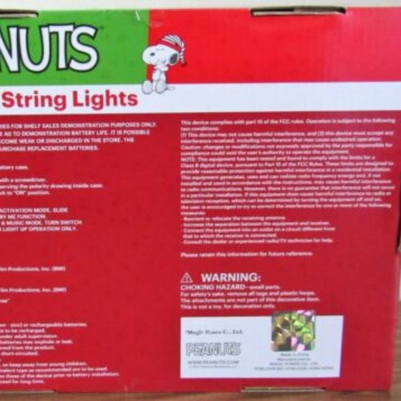NIB Peanuts musical string lights - Picture 4 of 4